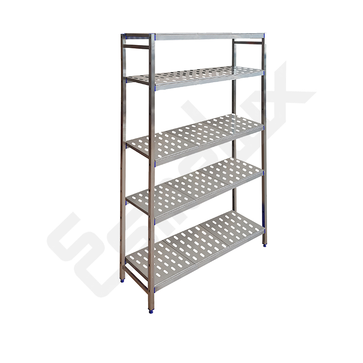 Estanter�a inoxidable MB de 5 niveles con paneles perforados